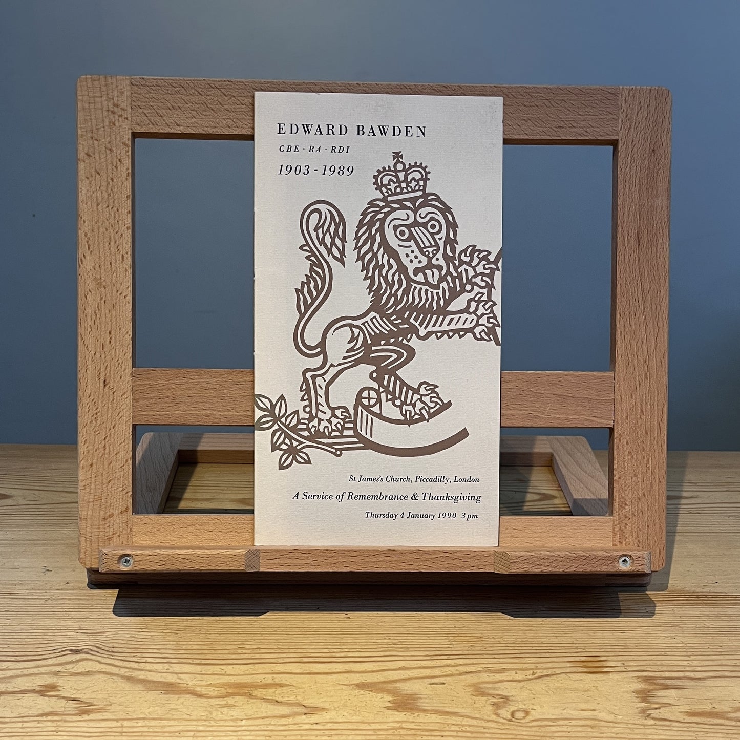 Edward Bawden: A Service of Remembrance & Thanksgiving