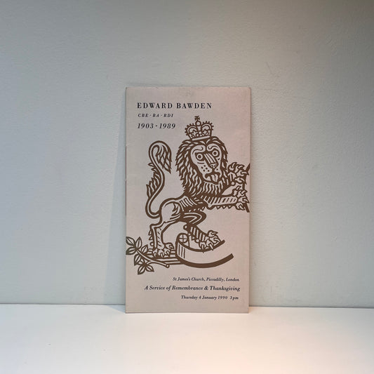 Edward Bawden: A Service of Remembrance & Thanksgiving
