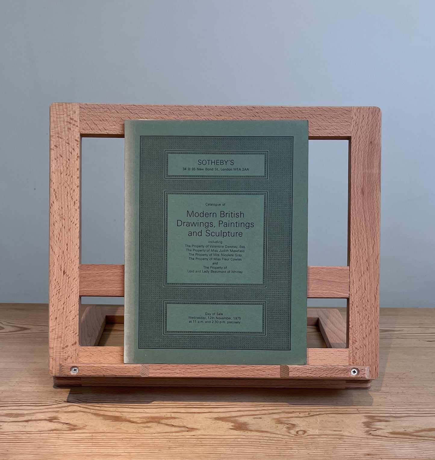 Modern British Paintings, Drawings and Sculpture 12th November 1975